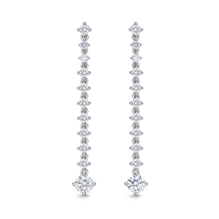 Lila Drop Earrings 1ctw approx.