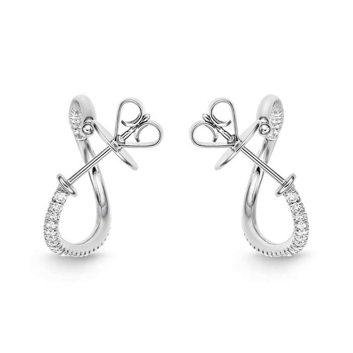 Shared Prong Twist Hoops 1ctw approx.
