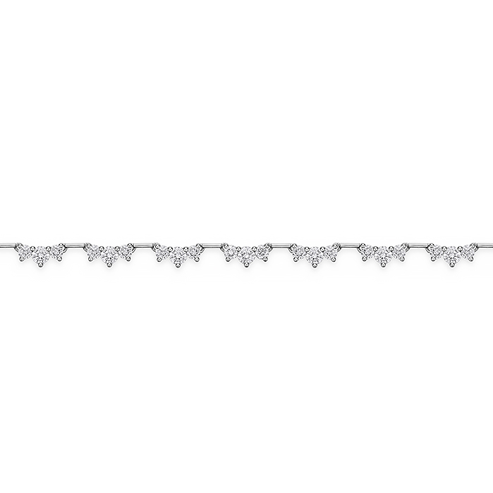 Trinity Half Line Necklace 3.47-3.63ctw