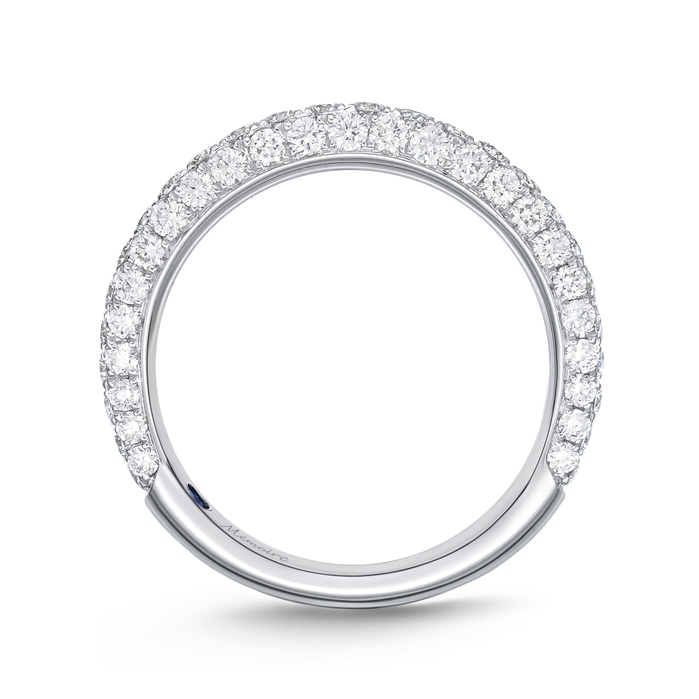 Pave 3/4 Round Band Matching Ring 1st Ser. Mdl 03