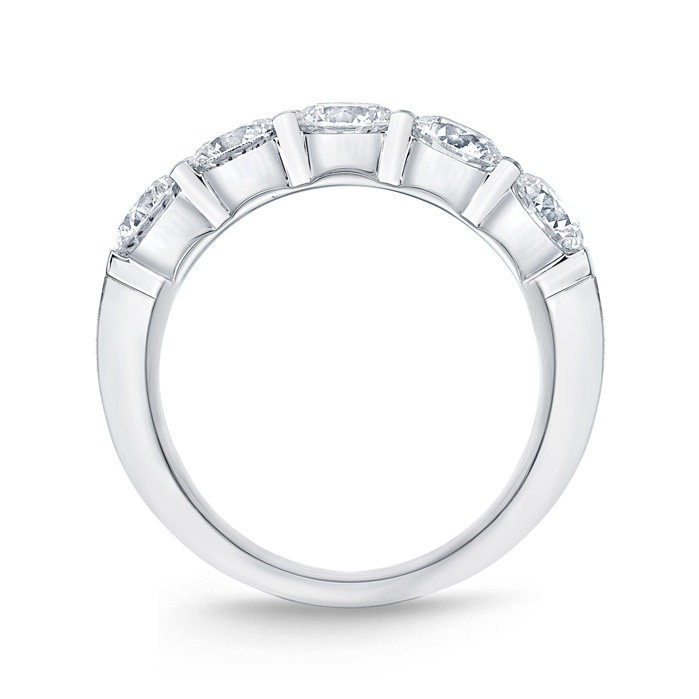 Petite Prong 5 Stone Band 2ctw approx.