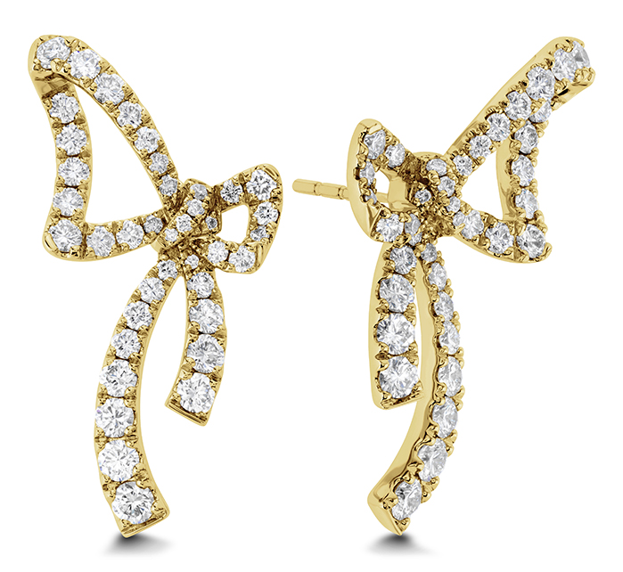 Presence Side Loop Bow Earrings 1.39-1.45ctw
