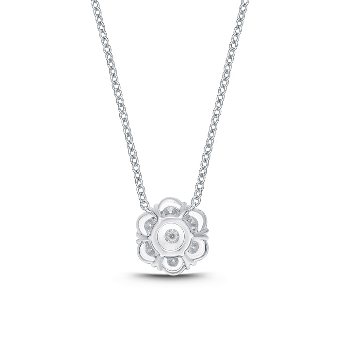 Floral Diamond Pendant .75ctw approx.