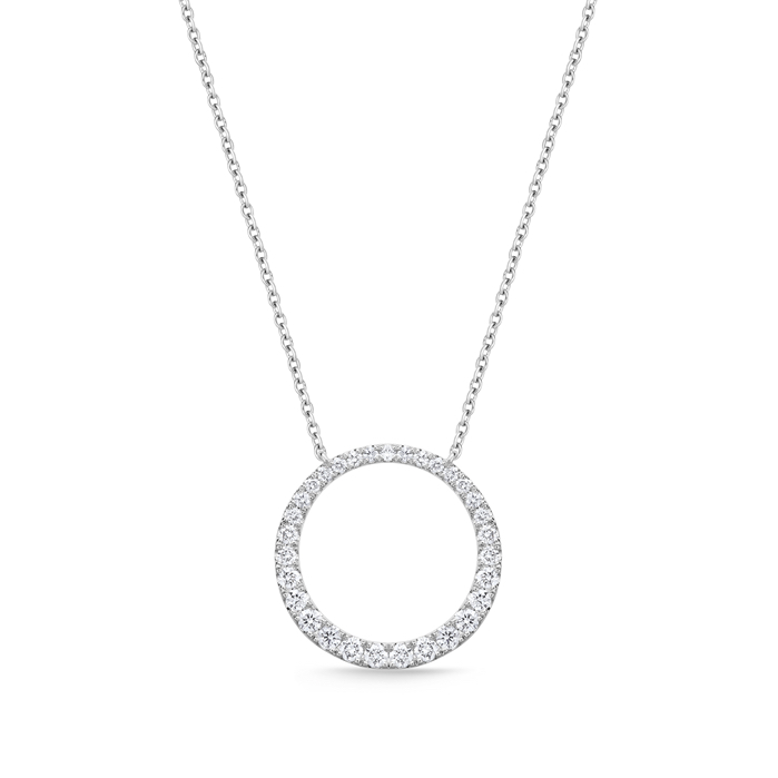 Graduated Diamond Circle Necklace .50ctw approx.