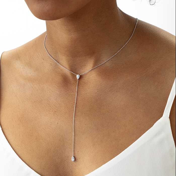 Cascade Pear Shape Lariat .50ctw approx.