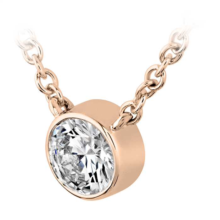 Cascade Solitaire Bezel Pendant .28-.33ctw approx.