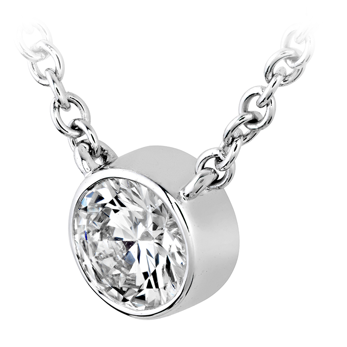 Cascade Solitaire Bezel Pendant .28-.33ctw approx.