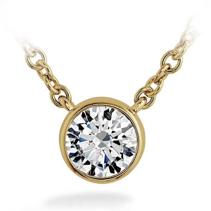 Cascade Solitaire Bezel Pendant .28-.33ctw approx.