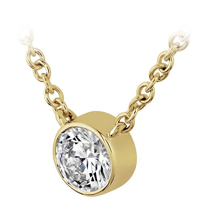 Cascade Solitaire Bezel Pendant .28-.33ctw approx.
